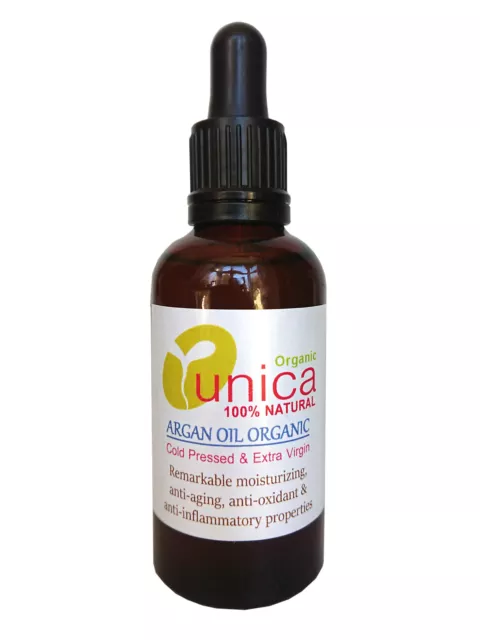 Argan Face Oil Organic Extra Virgin Cold Pressed Anti Aging Dry Skin 50Ml