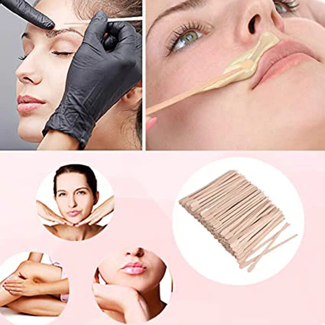 100PCS Waxing Wooden Spatula Tongue Depressor Beauty Hair Removal T x.xh