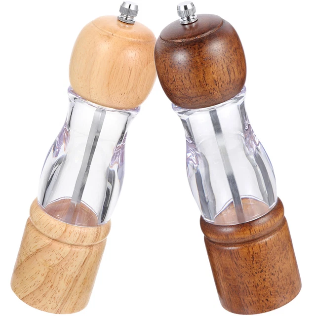 2 piezas molinillo de pimienta molinillo granos de café herramienta trituradora de pimienta de cocina