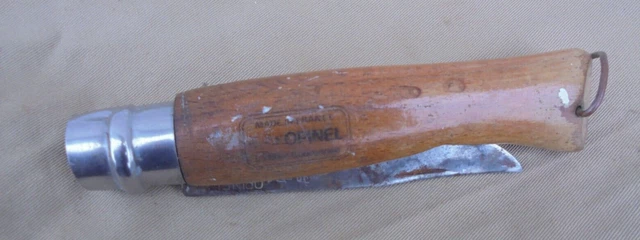 Ancien Couteau Opinel N°12 – Manche Bois – Virobloc – France – 28,5 Cm