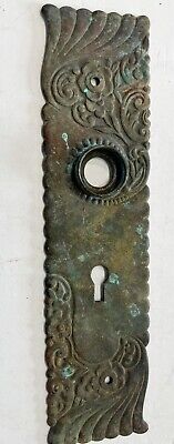 fancy 1800’s? brass door knob keyhole PLATE hardware