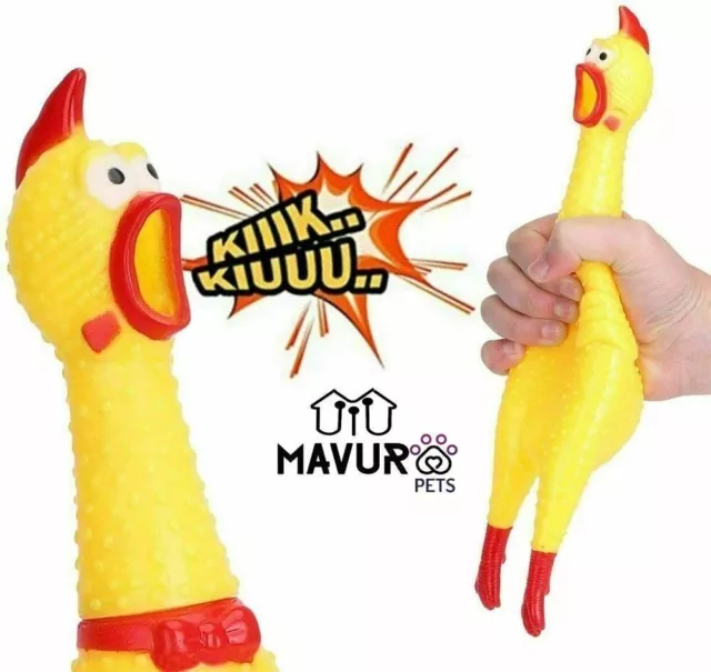 MPETS Hundespielzeug Quietschende Huhn quietscher Spielzeug Welpen Kauen Gummi