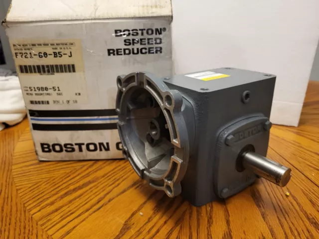 New Boston Gear F721-40-B5-J Gear Speed Reducer 60:1 F72140B5J