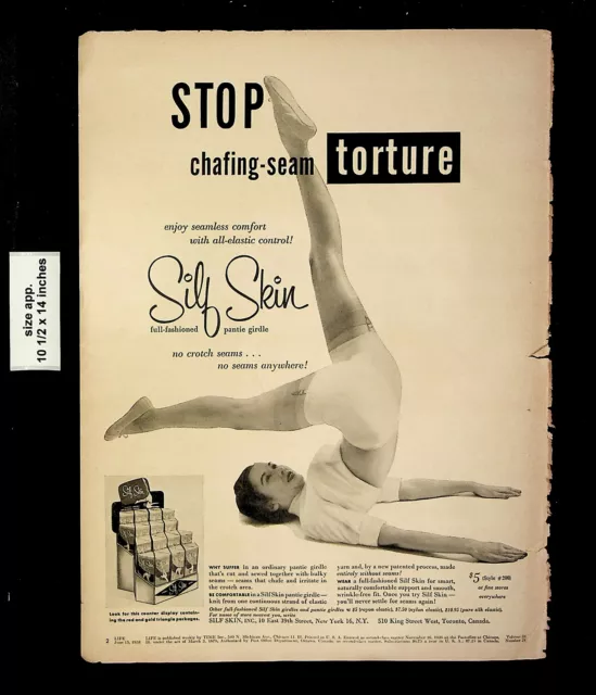 1955 SILF SKIN Girdle Chafing Seam Stop Torture Lady Ballerina