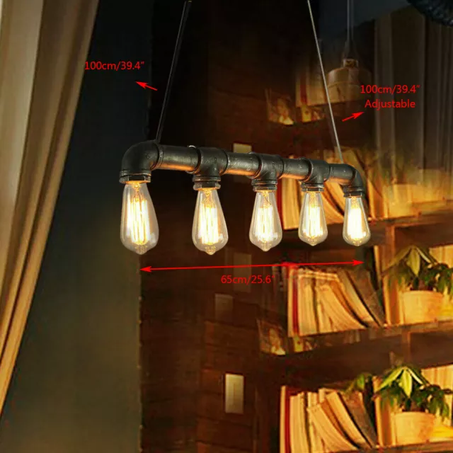 Retro E27 Edison Loft DIY Industrial Lamp Fixture Hanging Ceiling Light Pendant