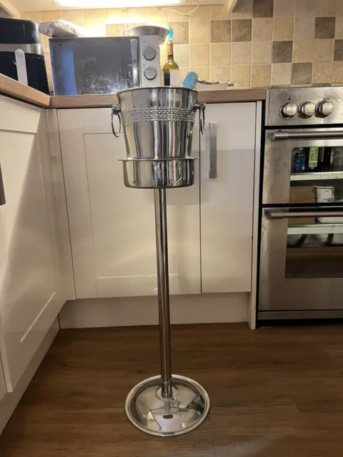 Stainless Steel Champagne/Wine Bucket And  Stand Set