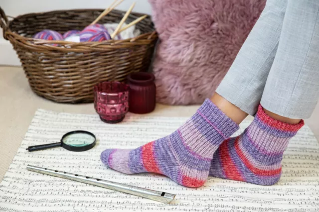 100g Gründl Hot Socks - 4-fach Sockenwolle - Garn Stricken Häkeln (59,90€/kg) 2