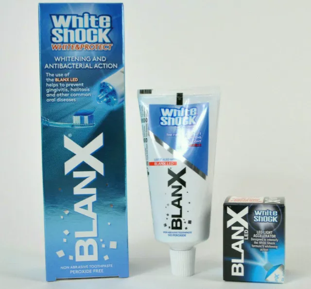 3x BLANX White Shock Daily Protect Non Abrasive Instant Whitening Toothpaste50ml