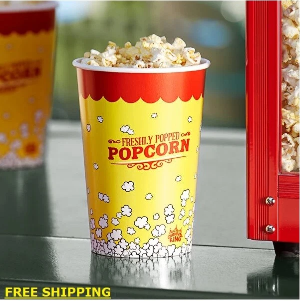 Paper Movie Theatre Concession Popcorn Cup/Bucket CASE 46 oz. 500/Case
