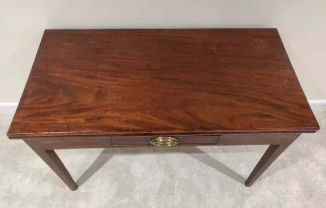 Extending Mahogany Side Table George III Inlay Drawer Delivery Available 3