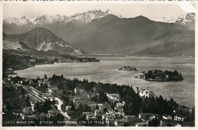 STRESA Panorama con le isole Lago Maggiore Verbania Cartolina