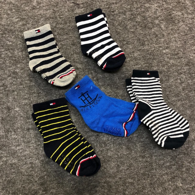 5 Pairs Tommy Hilfiger Toddlers Infants Socks Cotton Multicolor 12-24Months NWOT
