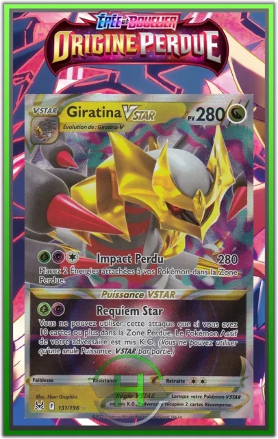 Giratina-VSTAR Pv 280 - 188/196 - Carte Secrète Arc En Ciel - Épée