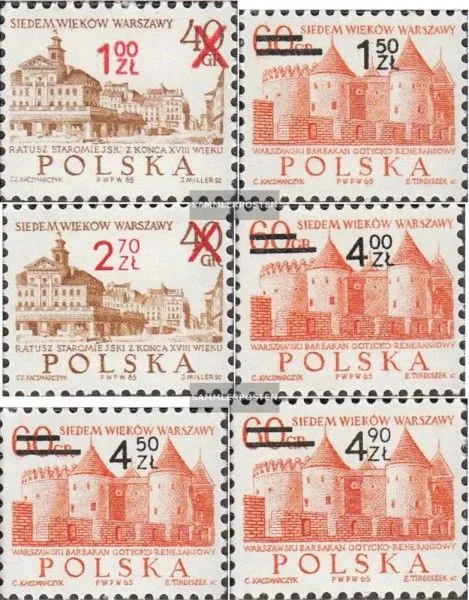 Polen 2195-2200 (kompl.Ausg.) postfrisch 1972 700 Jahre Warschau