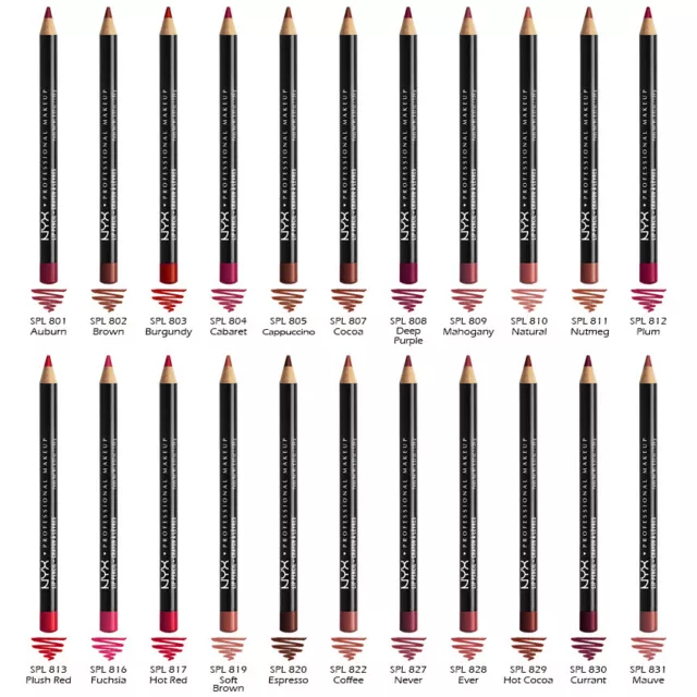 6 NYX Slim Crayon à Lèvres / - Spl " Choisissez Votre 6 Couleur " Joy's