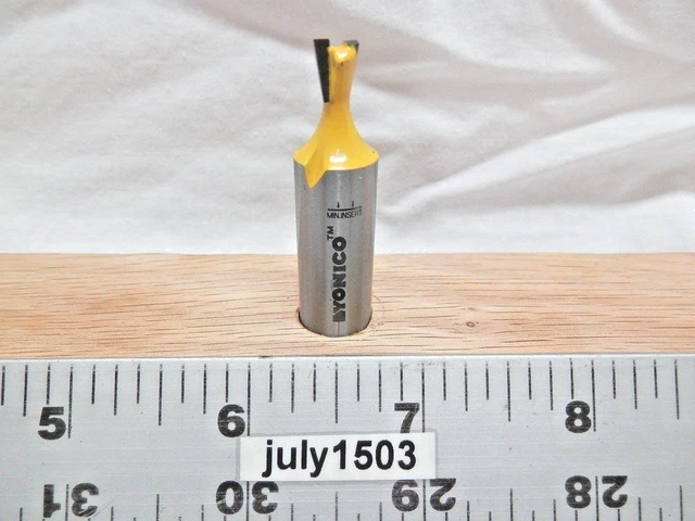 (1) NEW  Yonico 1/4" D 7.5° Dovetail Bit Carbide Tipped Router Bit 1/2 Shank y4