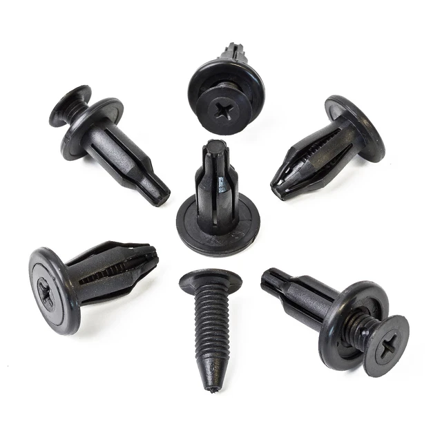 Lot De 10 Clips De Fixation Pour Flexible Frein Arrière Ford - Noir - Nylon - Réf 6758612