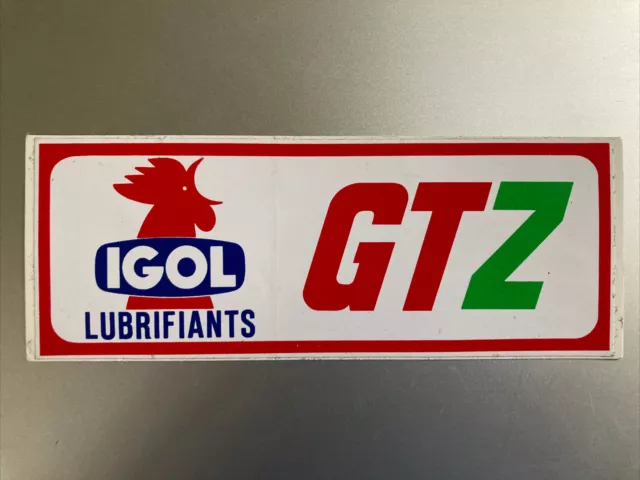 Autocollant Sticker vintage Publicitaire Igol Lubrifiants GTZ