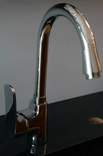 Einzigartiger Stil Chrom Monoblock Schwenkauslauf Küche Mischbatterien P11
