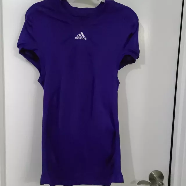 Adidas Techfit Shockweb Football Jersey Purple Compression Fit 2XL