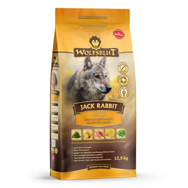 Wolfsblut - Adult - Jack Rabbit - Kaninchen und Gemüse  - 12,5 kg