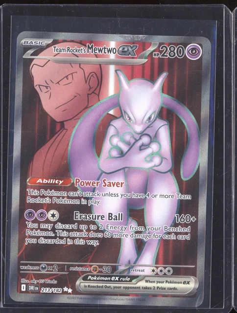 Mewtwo Destend Rivals TEAM ROCKET'S MEWTWO EX 2025 Pokemon Destined Rivals DRI 213/182 Ultra ...