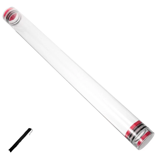 Lot De 2 Tubes De Rangement Transparents Pour Flotteurs De Pêche - PVC, 40 Cm De Long, Avec éponge De Protection