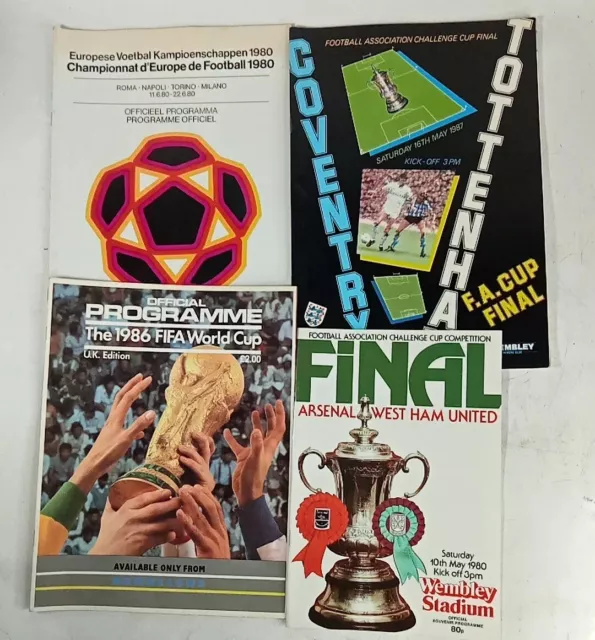 4x FA Cup final football programme FIFA World Challenge Bundle 1987 1980 1986