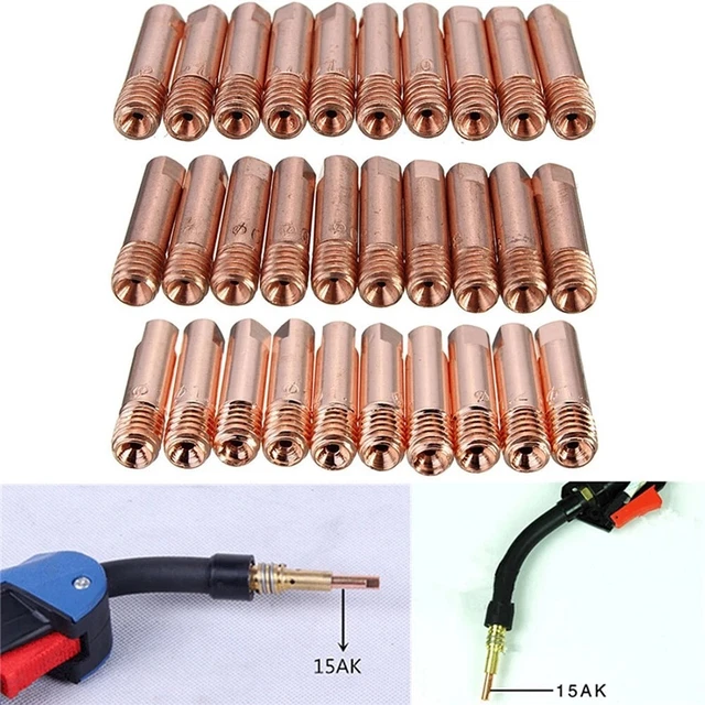 "20PC Gas Nozzle Set with Impurity Free Copper Conductivity for MB 15AK Torch"