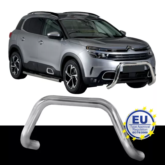 Barre de Protection Personnes Inox Convient pour Citroen C5 Aircross 2019 Ø76mm