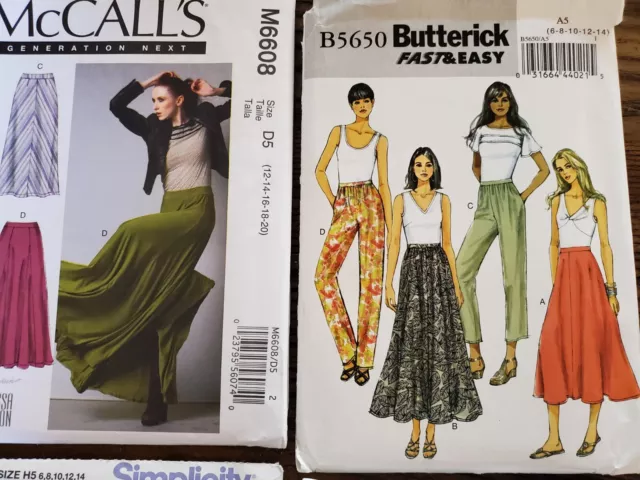 De Costura Patrones Mujeres Lote 6 Butterick Simplicity Mccalls Vogue Faldas 3