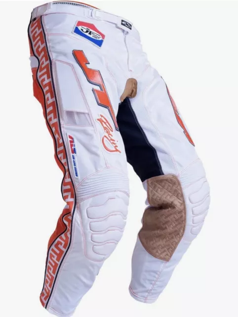 JT Racing USA Classick ALV MX Pants Moto Motocross Racing White/Orange Size 28