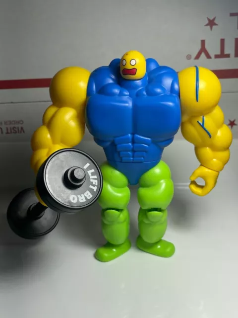 Roblox Buff Mega Noob Weight Lifter Muscular Figure w/ Weights 6 Jazwares