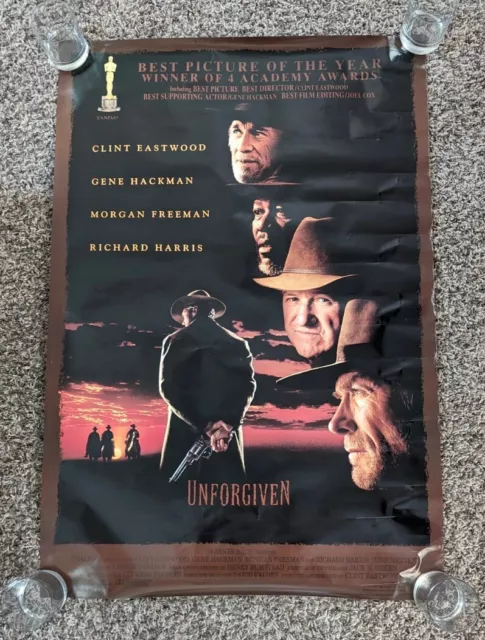 "UNFORGIVEN" CLINT EASTWOOD 1992  ORIGINAL  ONE SHEET POSTER 27x41