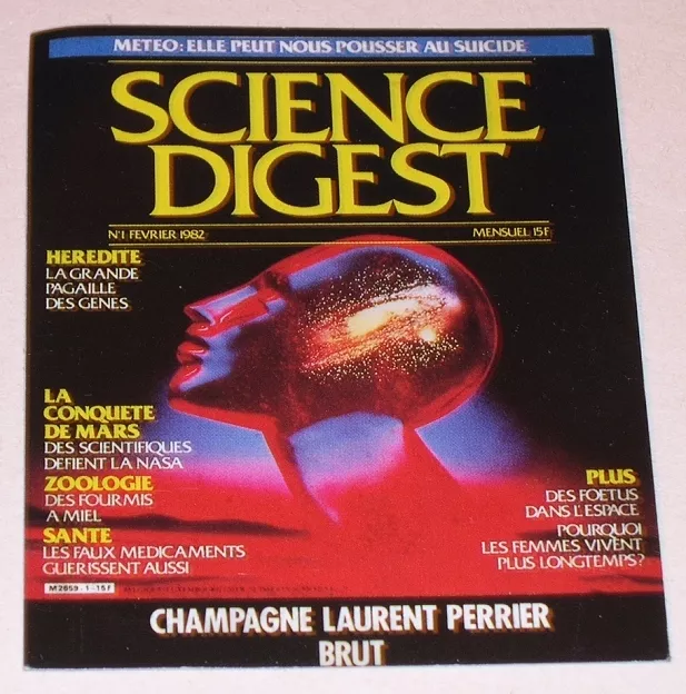 Ancien autocollant pour le lancement du Numéro 1 de SCIENCE DIGEST Février 1982