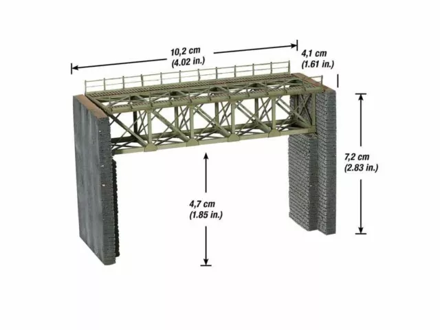 NOCH 62810 Spur N Stahl-Brücke mit Brückenköpfen Bausatz