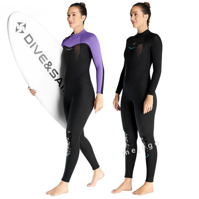 New 2024 3MM Women's Diving Wetsuit Full Body Long Sleeve Thermal Surfing Suit