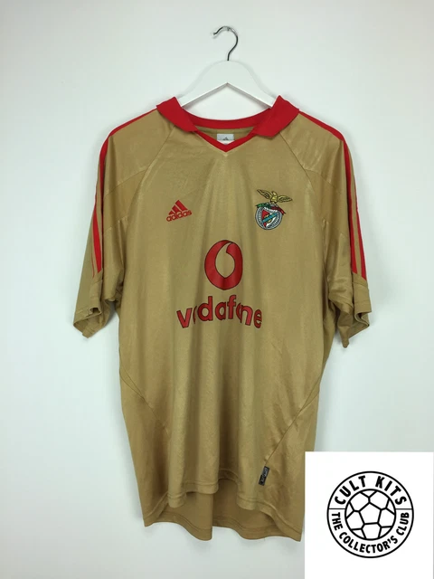 BENFICA 04/05 AWAY Football Shirt (L) Soccer Jersey Gold Adidas