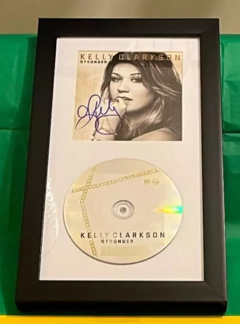Kelly Clarkson Signed & Framed Stronger Cd Display Auto Coa Thankful Kellyoke