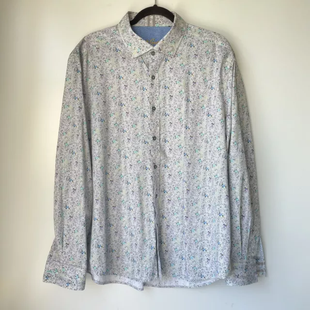 Robert Graham Button Down Shirt Roses Mens Business Casual Size Unknown L Or XL