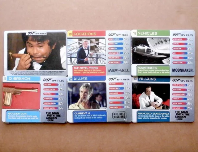 James Bond 007 Spy Files 2002 Collectable cards mixed lot x 87 cards