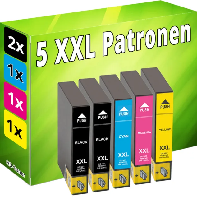 5x XL TINTENPATRONE für EPSON XP30 XP312 XP315 XP402 XP405wh XP412 XP415 HOME