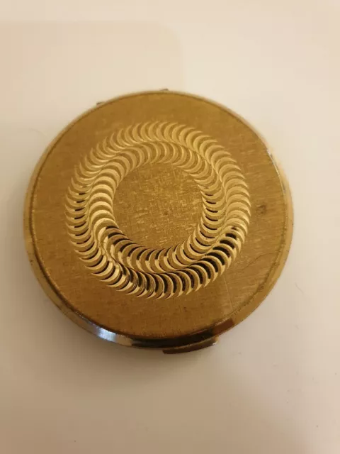 Vintage Stratton Gold Tone Powder Compact Made In England