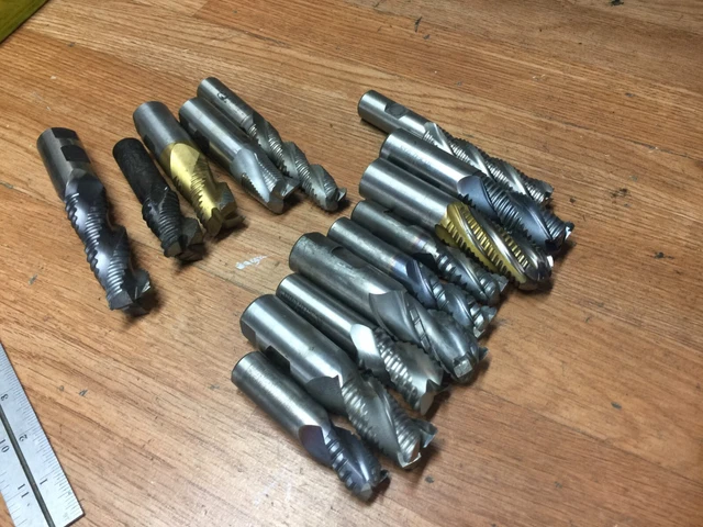 Lot Of Assorted Cobalt Endmills Roughing 3/4 - 1 "