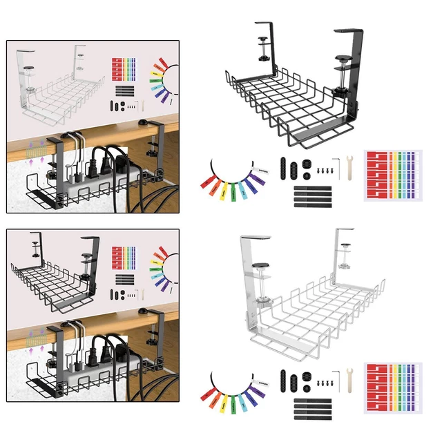 UNDER DESK CABLE Management Tray Cable Tray Basket Wire Organizer under