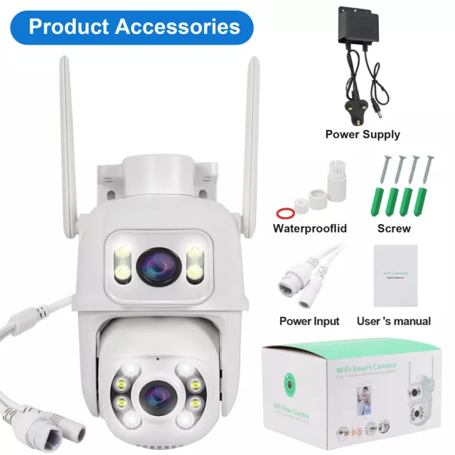 icsee 8MP 4K IP Camera Wireless WIFI Outdoor CCTV PTZ Smart Home Security IR Cam