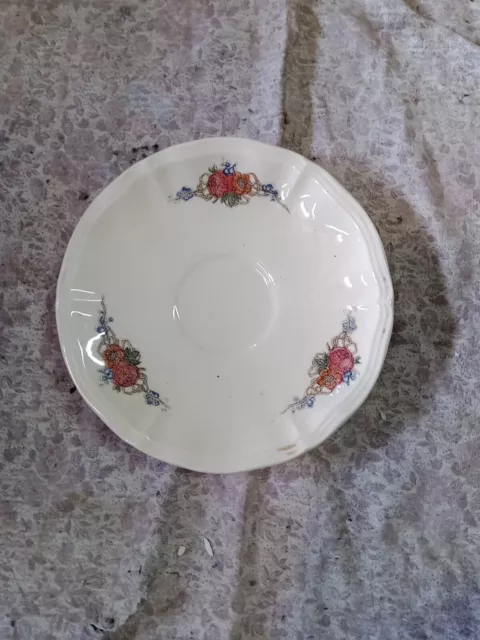 1 Soucoupe Pour Tasse A Chocolat Faience Sarreguemines Decor Obernai