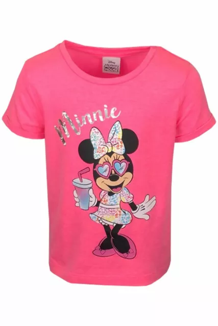 Girls Disney Minnie Mouse T-shirts Top Children's Kids Ages 12 Months - 7 Years