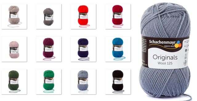 (59€/kg) Schachenmayr Wolle Wool 125 reine Wolle zum Stricken und Häkeln 9807568