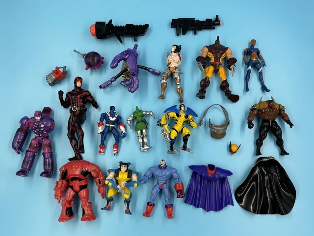Vintage Lot of  1990-2000s Toy Biz Toybiz Marvel Figures & Accessories